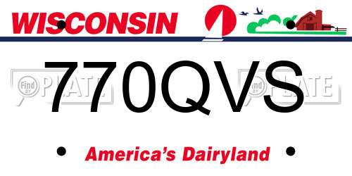 770QVS Wisconsin License Plate