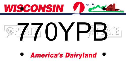 770YPB Wisconsin License Plate