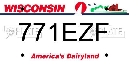 771EZF Wisconsin License Plate