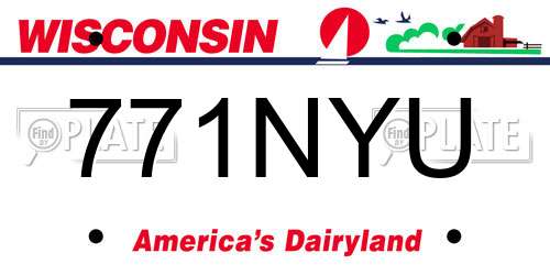 771NYU Wisconsin License Plate