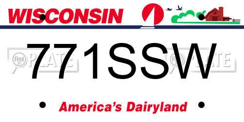 771SSW Wisconsin License Plate