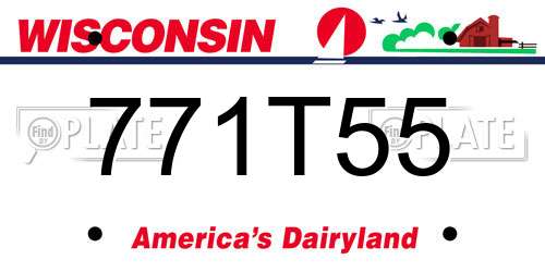 771T55 Wisconsin License Plate
