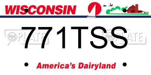 771TSS Wisconsin License Plate