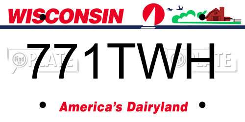 771TWH Wisconsin License Plate