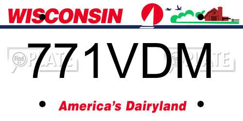 771VDM Wisconsin License Plate