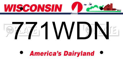 771WDN Wisconsin License Plate
