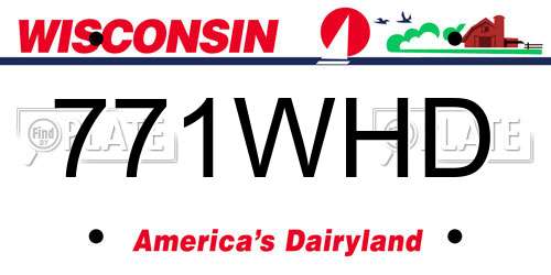 771WHD Wisconsin License Plate