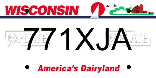 771XJA Wisconsin License Plate