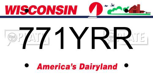 771YRR Wisconsin License Plate