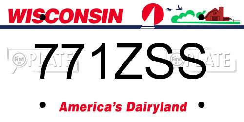 771ZSS Wisconsin License Plate