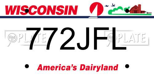 772JFL Wisconsin License Plate