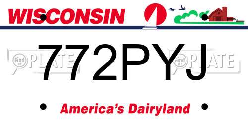 772PYJ Wisconsin License Plate