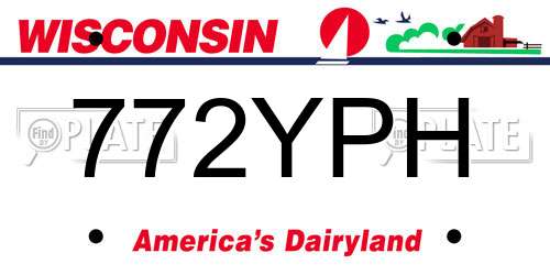 772YPH Wisconsin License Plate