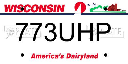 773UHP Wisconsin License Plate