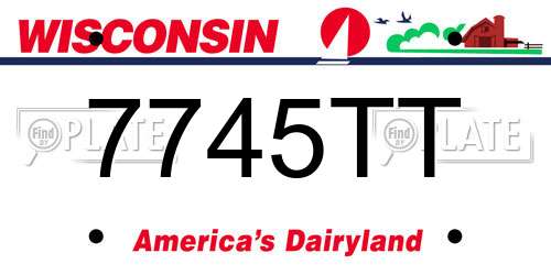 7745TT Wisconsin License Plate