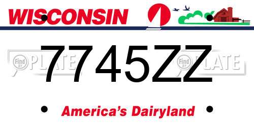7745ZZ Wisconsin License Plate
