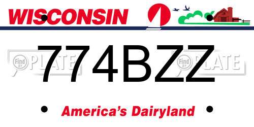 774BZZ Wisconsin License Plate