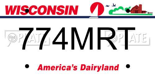 774MRT Wisconsin License Plate