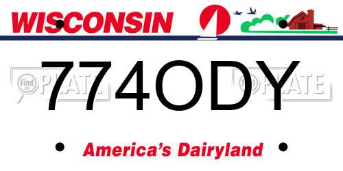 774ODY Wisconsin License Plate