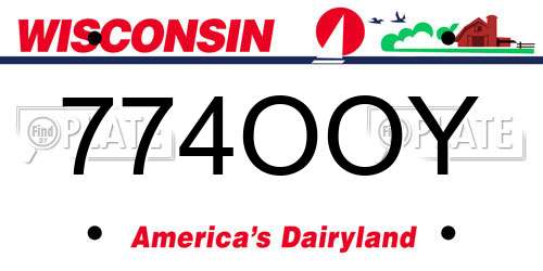 774OOY Wisconsin License Plate