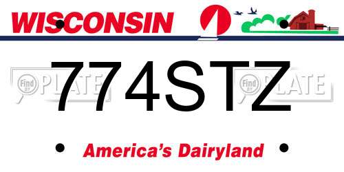 774STZ Wisconsin License Plate