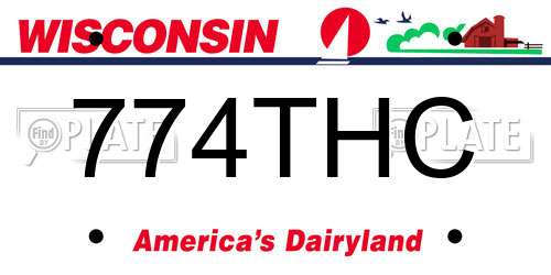 774THC Wisconsin License Plate