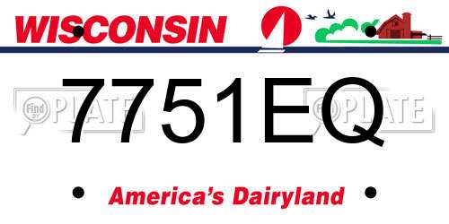 7751EQ Wisconsin License Plate