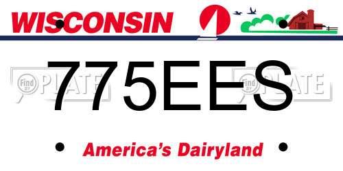775EES Wisconsin License Plate