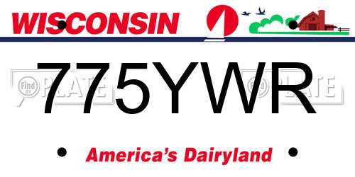 775YWR Wisconsin License Plate