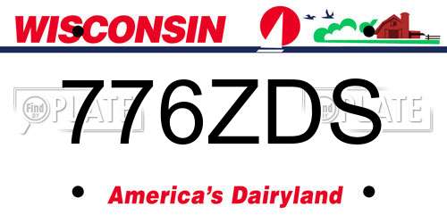 776ZDS Wisconsin License Plate