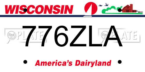 776ZLA Wisconsin License Plate