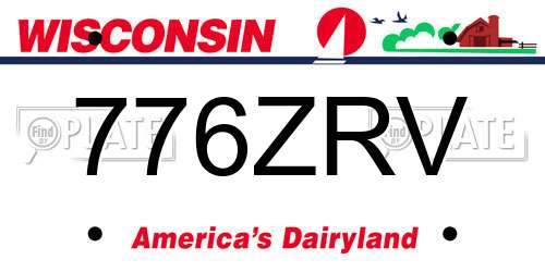776ZRV Wisconsin License Plate