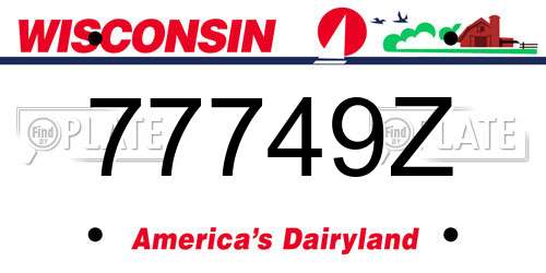 77749Z Wisconsin License Plate