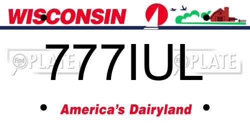 777IUL Wisconsin License Plate