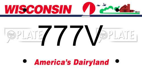 777V Wisconsin License Plate