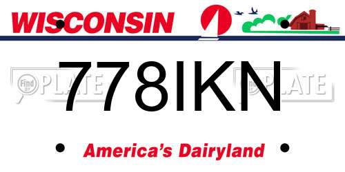 778IKN Wisconsin License Plate