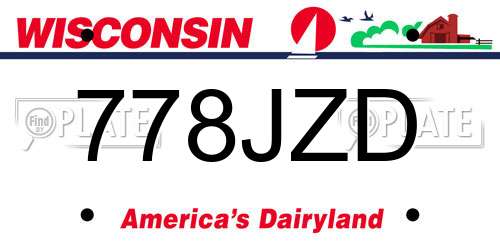 778JZD Wisconsin License Plate