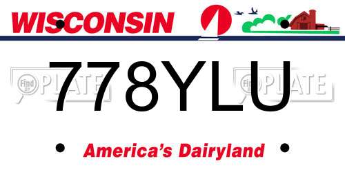 778YLU Wisconsin License Plate