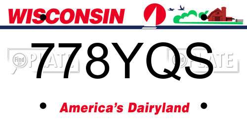 778YQS Wisconsin License Plate
