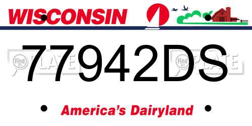 77942DS Wisconsin License Plate