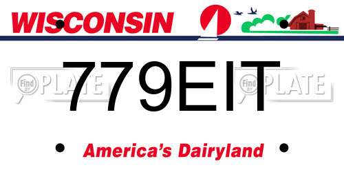 779EIT Wisconsin License Plate