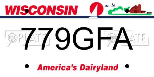 779GFA Wisconsin License Plate
