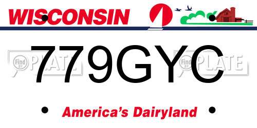 779GYC Wisconsin License Plate