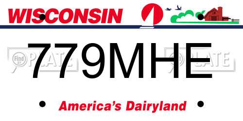 779MHE Wisconsin License Plate