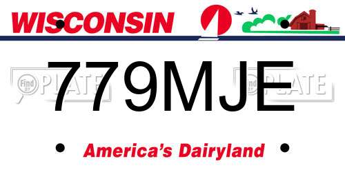 779MJE Wisconsin License Plate