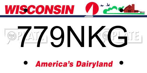 779NKG Wisconsin License Plate