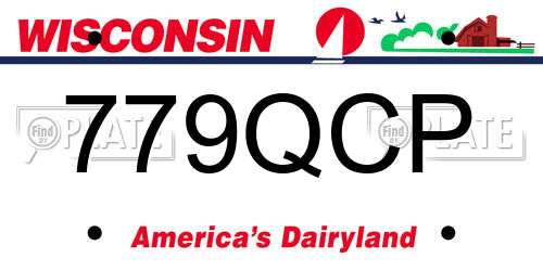 779QCP Wisconsin License Plate