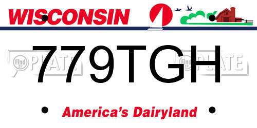 779TGH Wisconsin License Plate