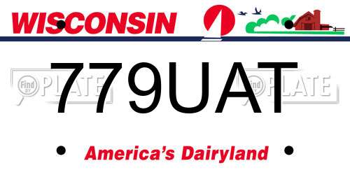 779UAT Wisconsin License Plate