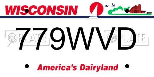779WVD Wisconsin License Plate
